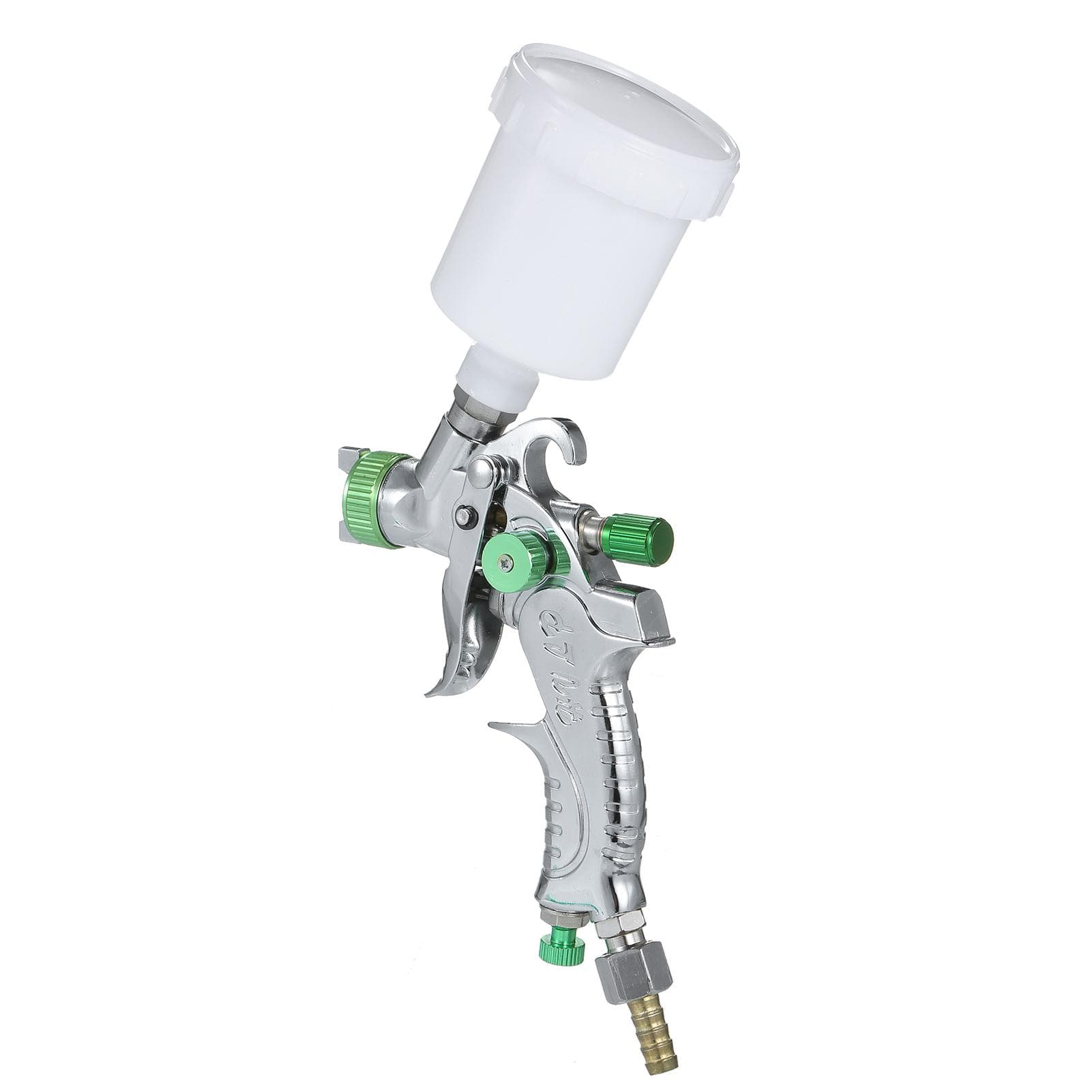 Gravity Feed Air Spray Gun Mini Sprayer Paint Gun with 100ML Cup 1.0mm Nozzle for Painting Car silver