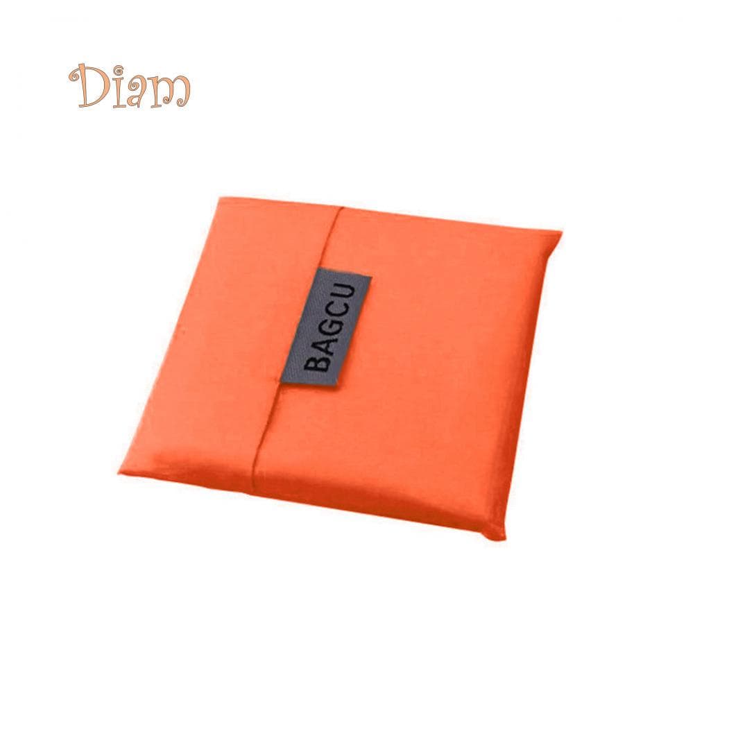 CO&LO Portable Folding Shopping Bag Large Capacity Tote Reusable Square Handle Handbag One Size orange