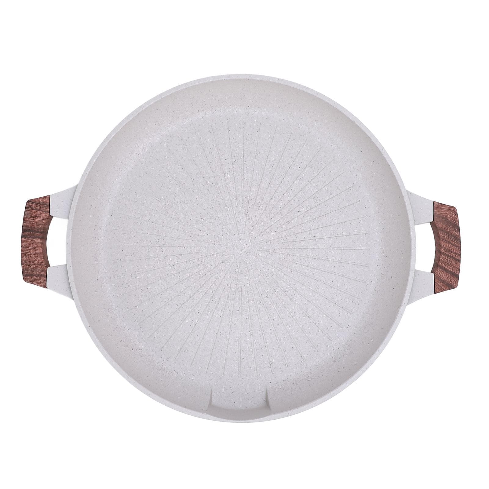 Korean Grill Pan Even Heating Portable Multifunctional Maifanite BBQ Grill Plate for Indoor Outdoor L
