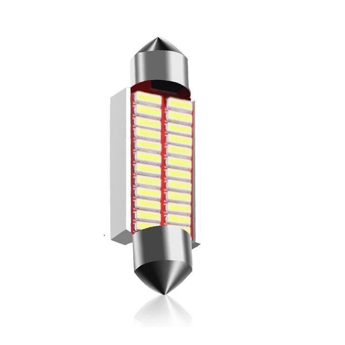 1/4pcs 12V C5W 31mm 36mm 39mm 41mm 4014 Car Festoon Lights Auto Interior Dome Lamp Reading Bulb White 41mm white