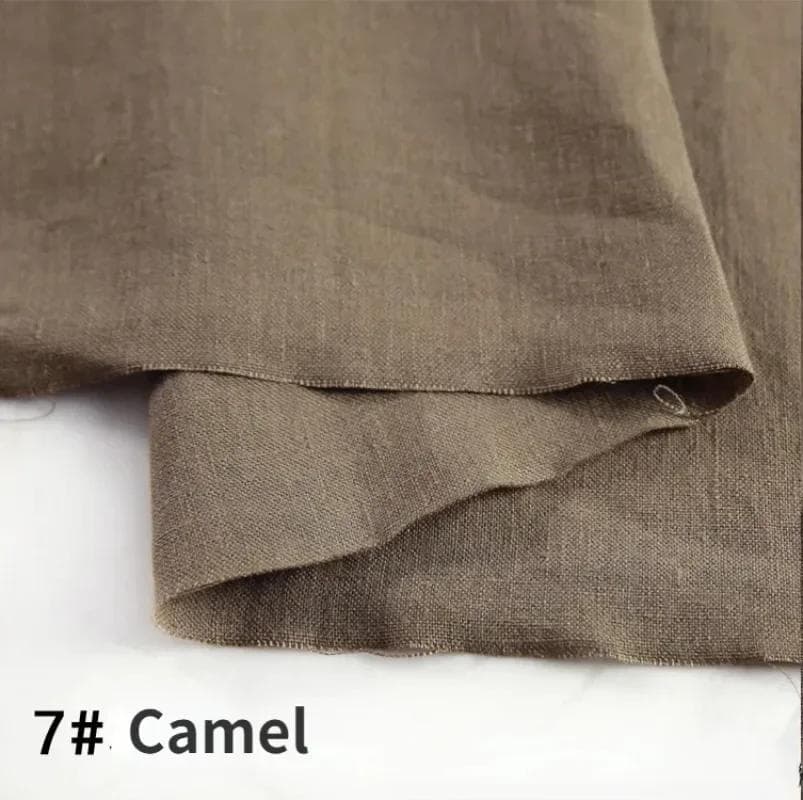 100% Pure Linen Clothing Hemp Fabric By The Meter Thin Stone Washed High-Grade Quality Linen Summer Dress Pants Ramie Cloth