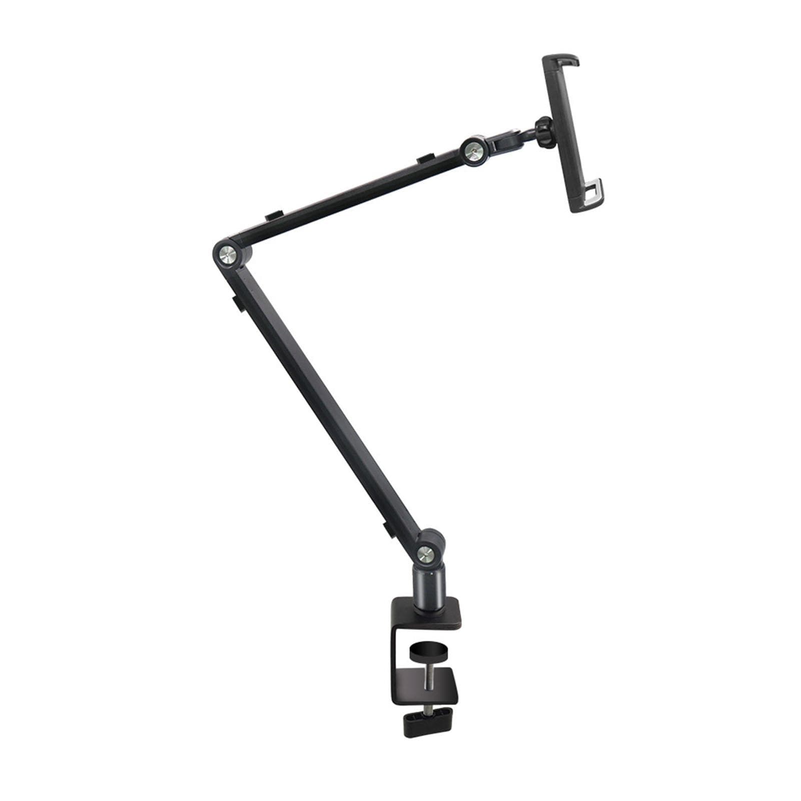 Long Arm Phone Mount Clip Type Tablet Phone Desktop Stand 360 Degree Rotatable Folding Stand