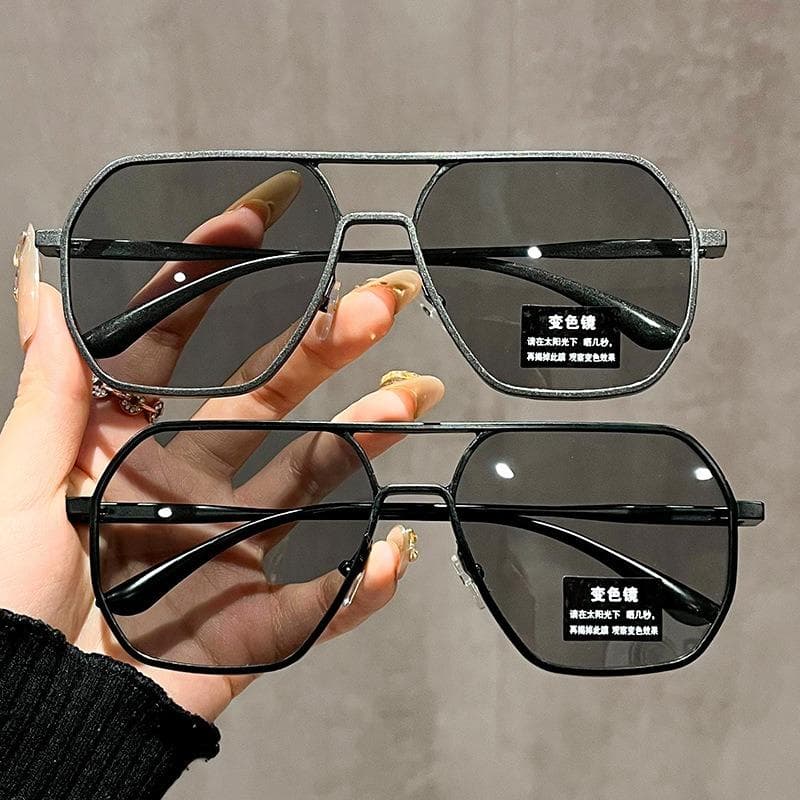 1PCS Retro Oversized Square Sunglasses Women Men Vintage UV400 Metal Sun Glasses Classic Shades