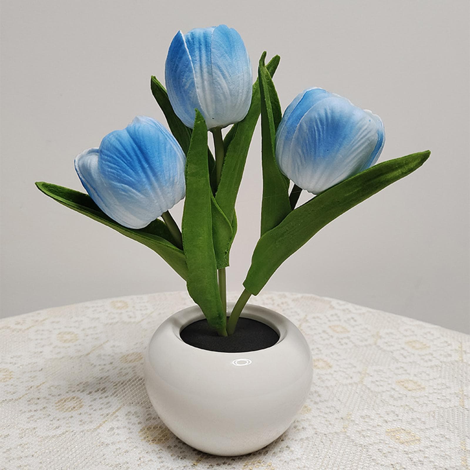 Tulip lamp indoor decorative table lamp led simulation tulip flower pot lamp ambient night light