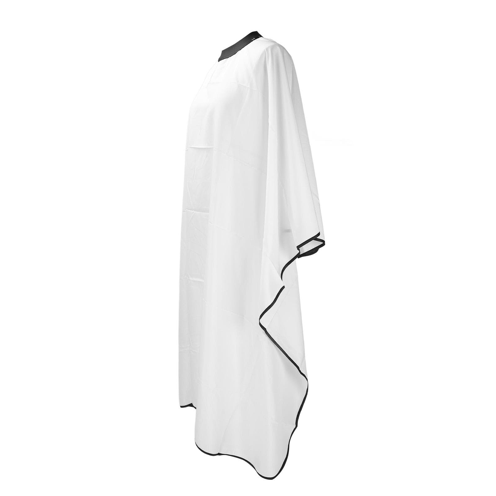 Hairdressing Apron Waterproof Adjustable Barber Cloth Wrap for Hair Cutting Salon Hairdresser White white