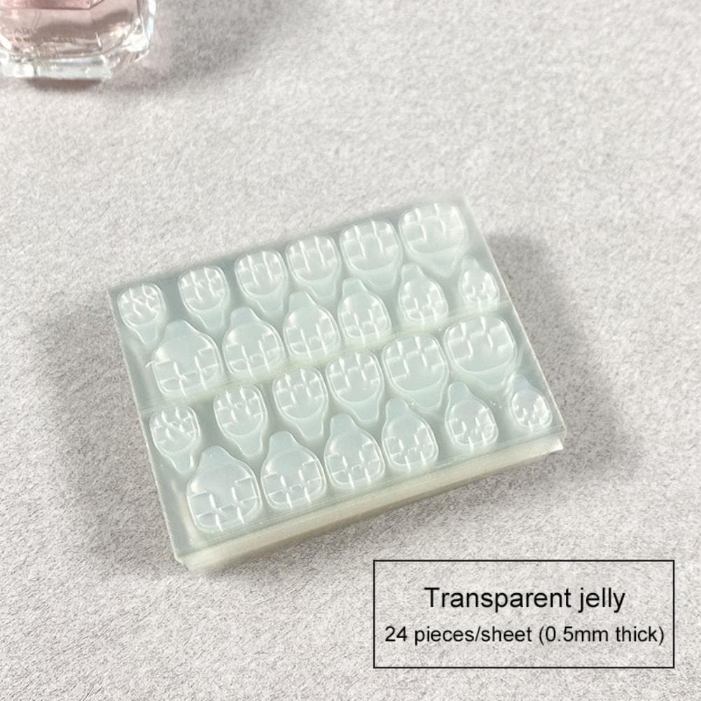 False Nail Sticker Glue DIY Fake Nails Double Side Clear Jelly Gel Pad Press On Nails Tips Manicure Accessories Tools