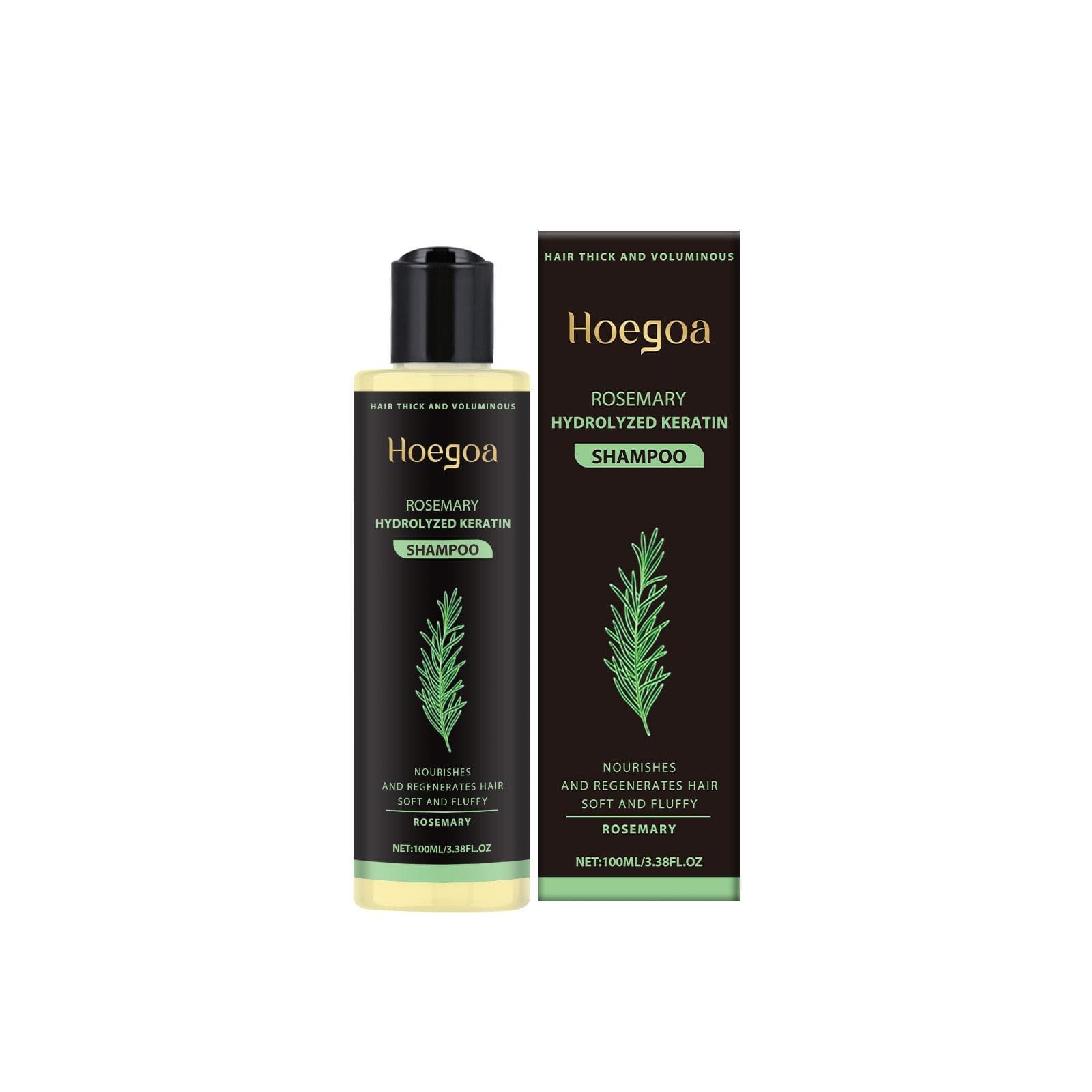 Hoegoa Rosemary Thickening Shampoo Herbal Extracts Nourishing Repairing Hair Oil Control Volumizing Shampoo