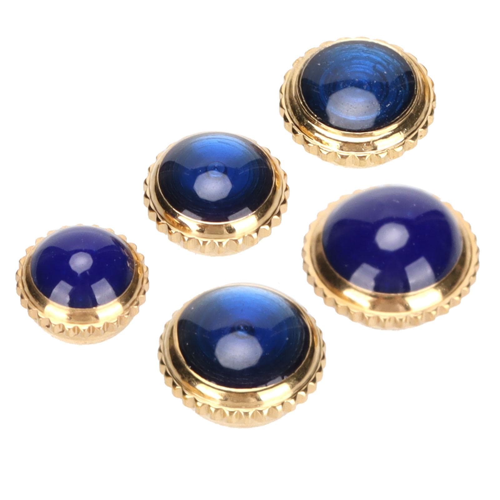 5pcs Watch Crown Professional Steel Watch Head Set Repairing Parts Accessories for Watchmaker Gold