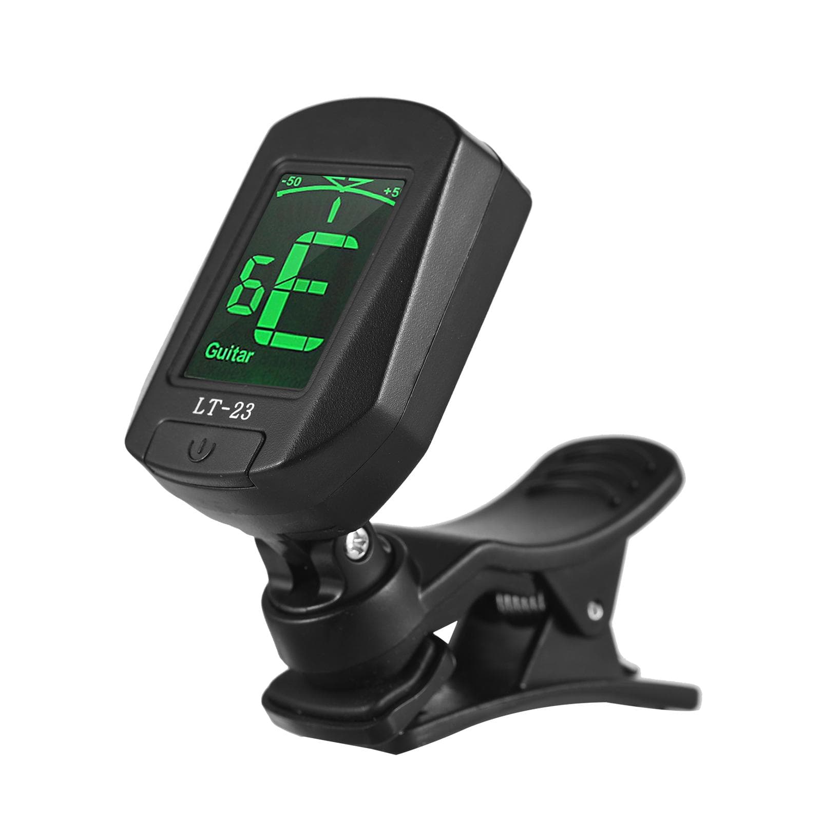 Guitar Tuner Clip-On Tuner Digital Mini Electronic Tuner with LCD Display for Guitar Bass Violin black