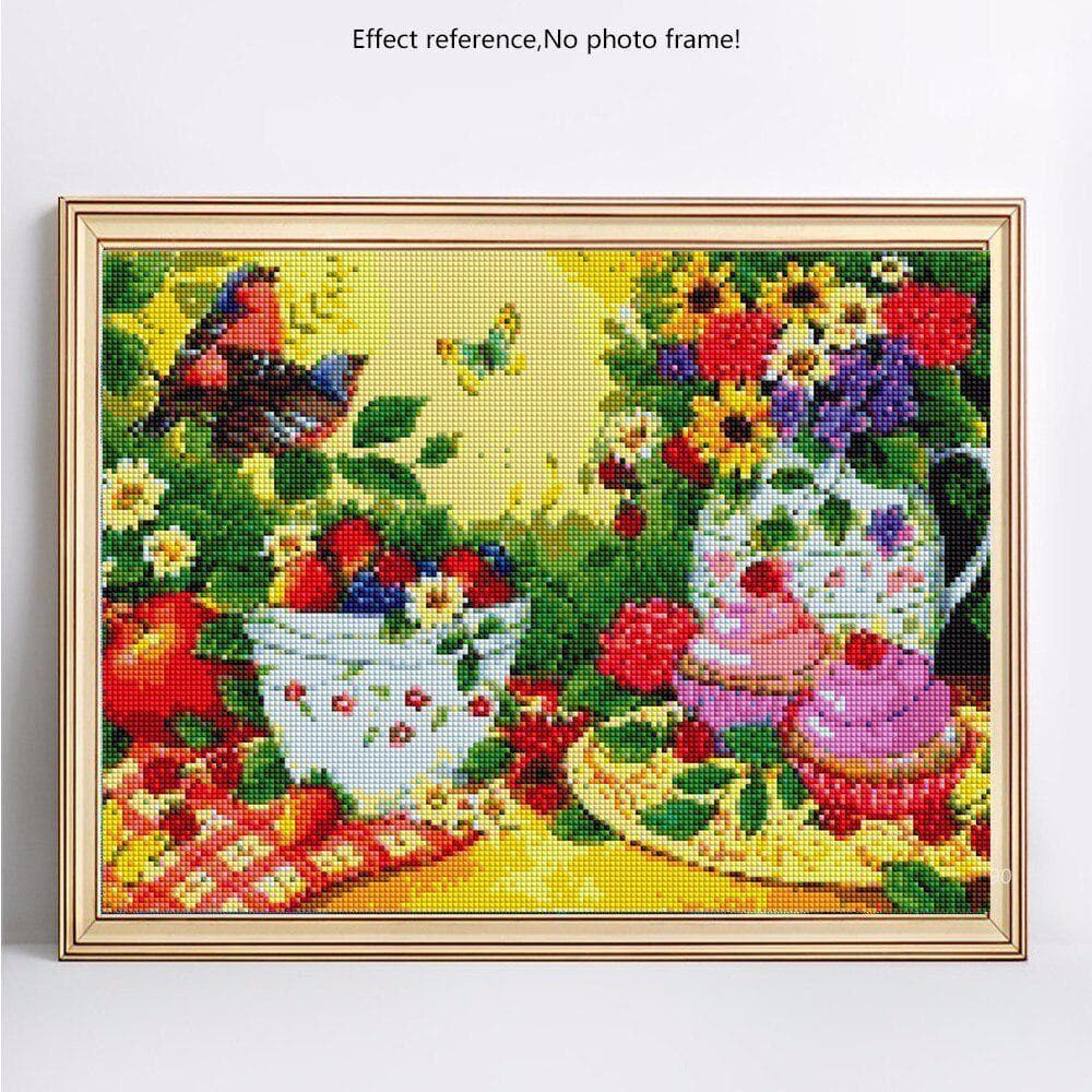Diamond Painting Full Round Arrival Flowers Diamond Embroidery Sale Butterflies 20X30