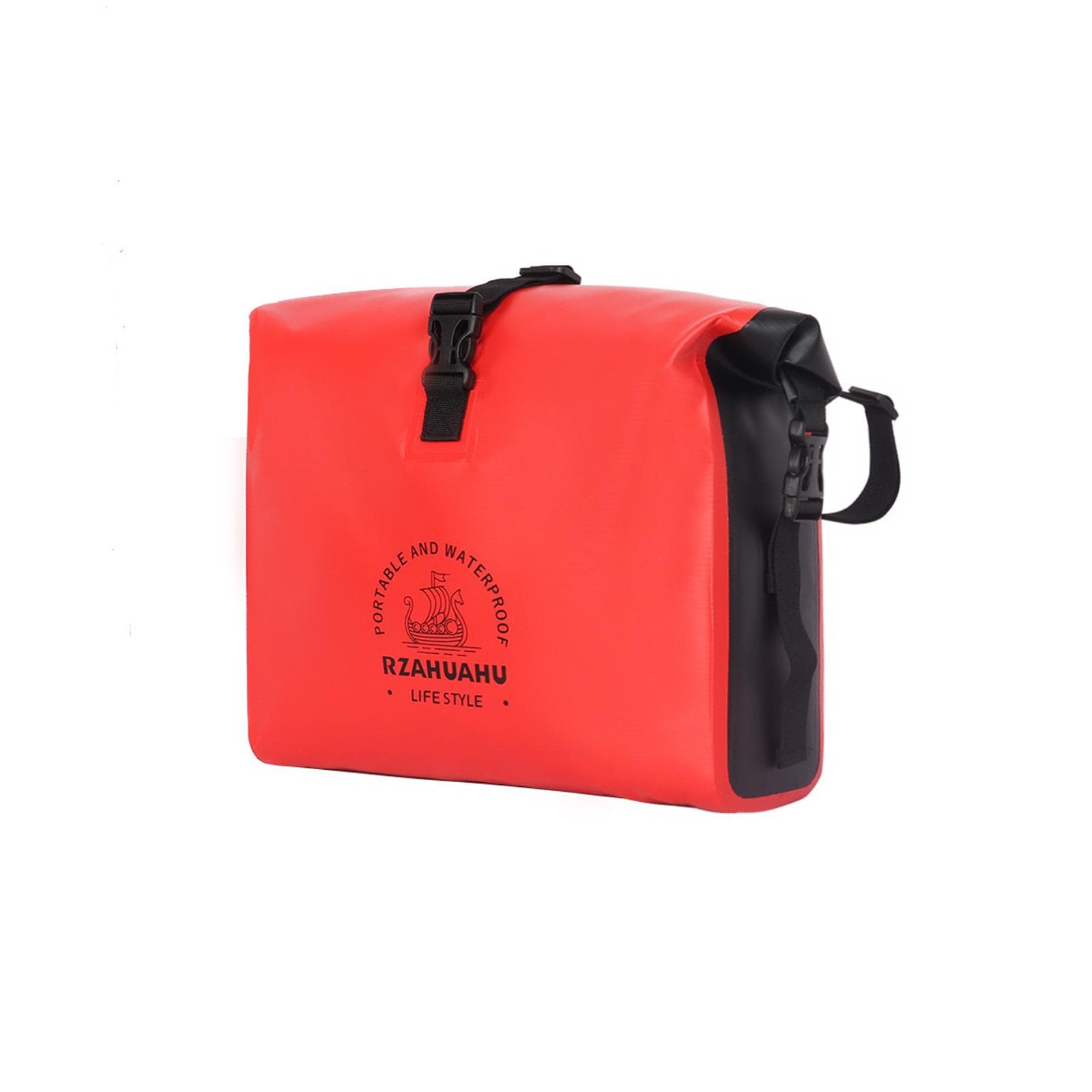 Bicycle Handlebar Bag Waterproof PVC Handlebar Bag for Electric Bike Scooter red