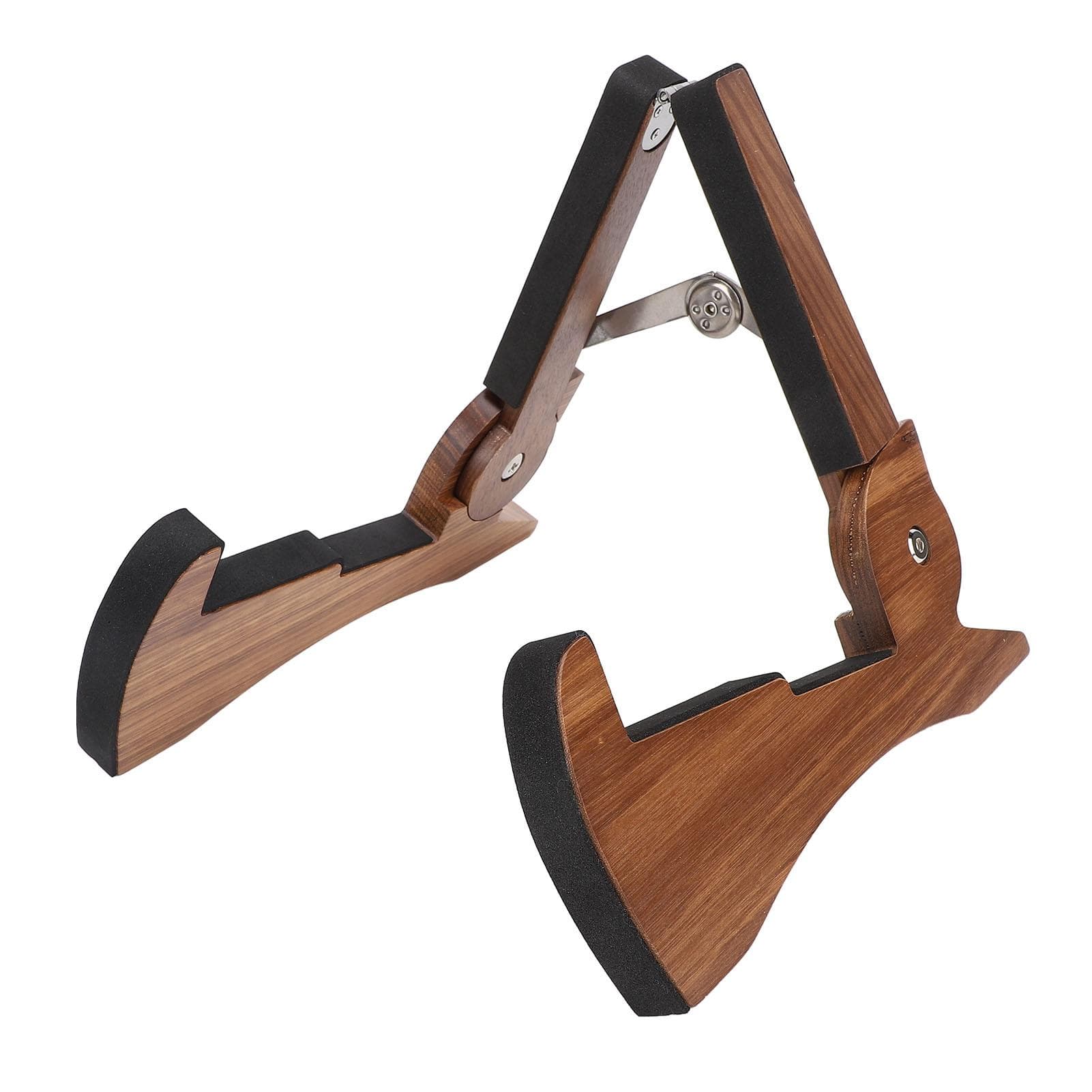Guitar Stand Wooden Foldable Floor String Instrument Stand for Acoustic Electric Bass Guitar