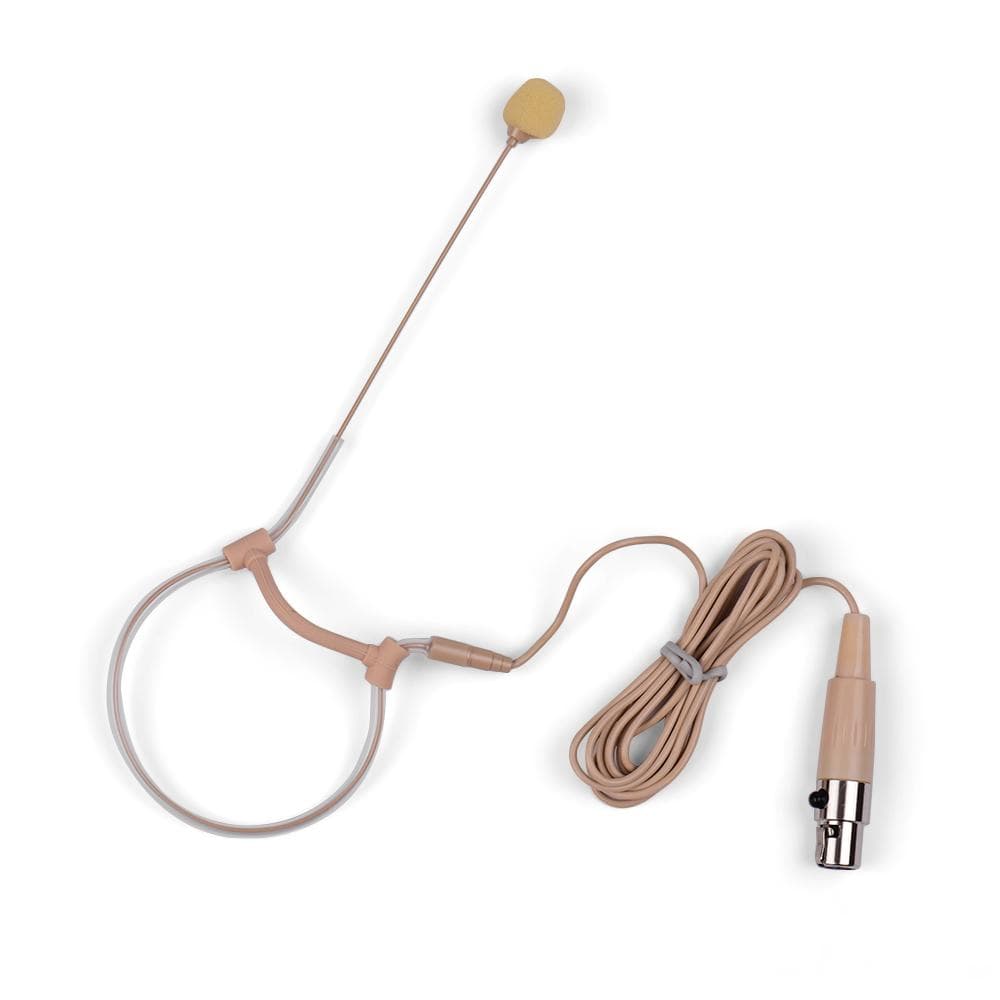 Lightweight Single Ear-Hook Condenser Microphone Mic 3.5mm Lockable Plug for Smartphone DSLR Camera 3-pin XLR