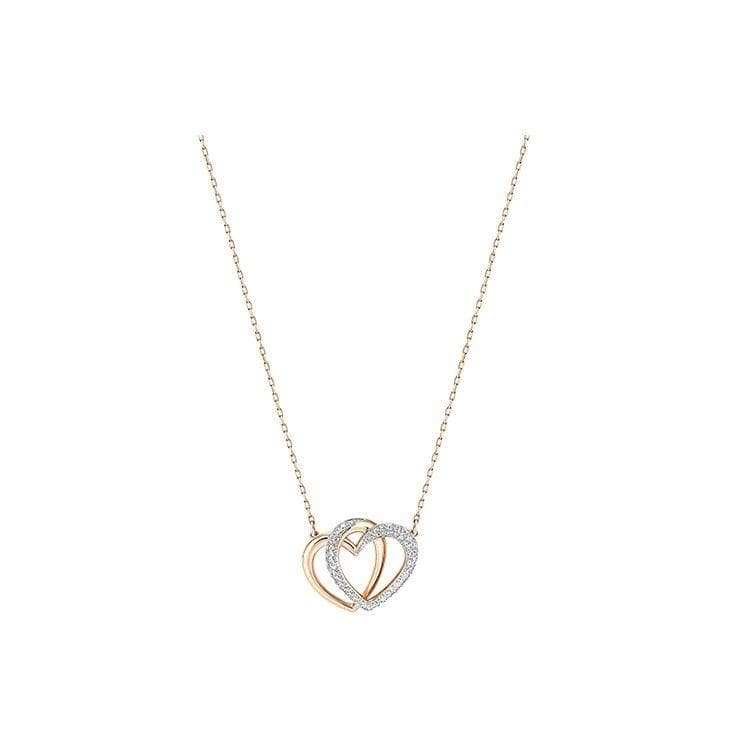 Swarovski Dear Heartfelt Connection Gold Plated Necklace Women necklace Rose-Gold 5194826 Box (Random Color)