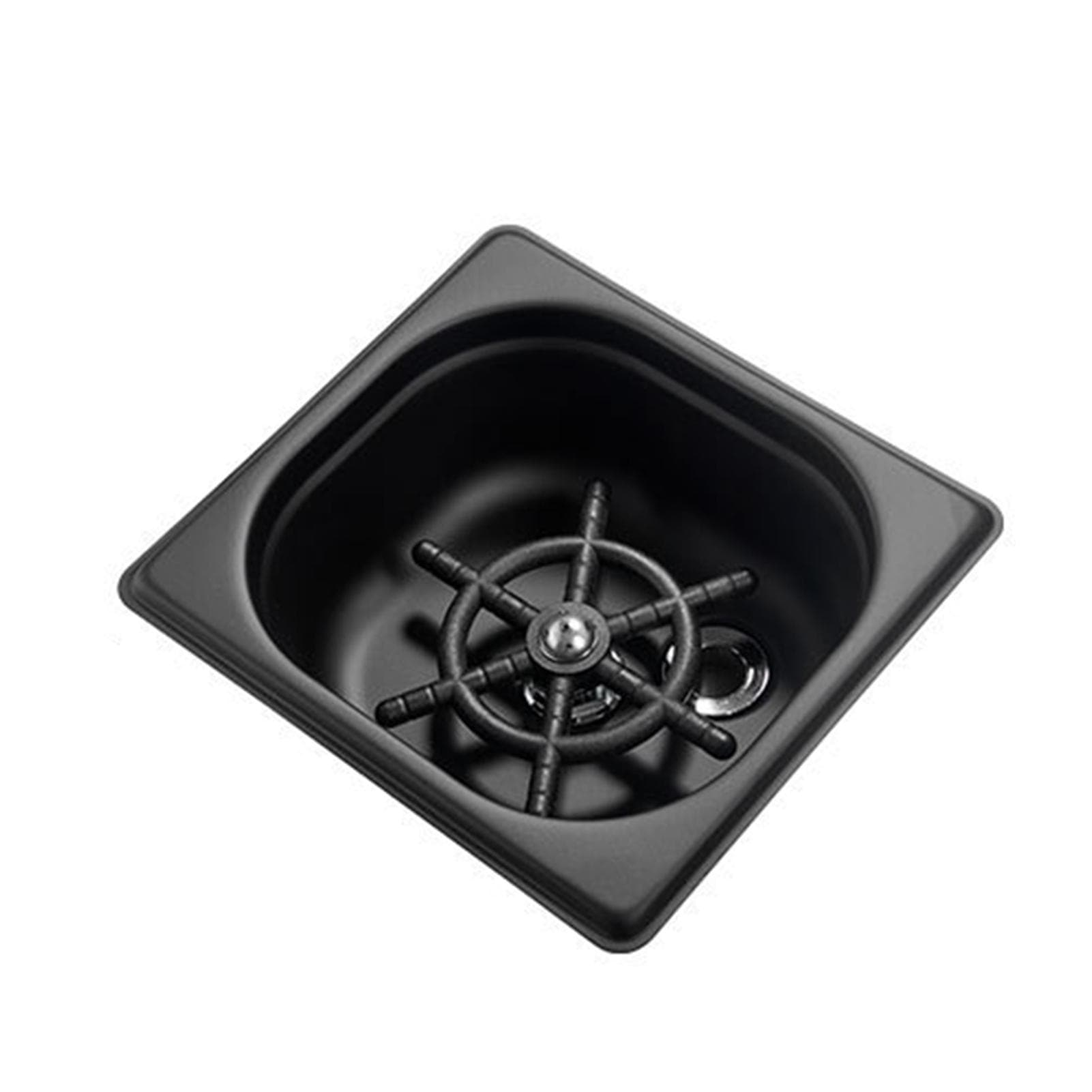 Built-in Glass Rinser for Kitchen Sink Stainless Steel Bottle Washer Automatic Multi-hole Spraying black