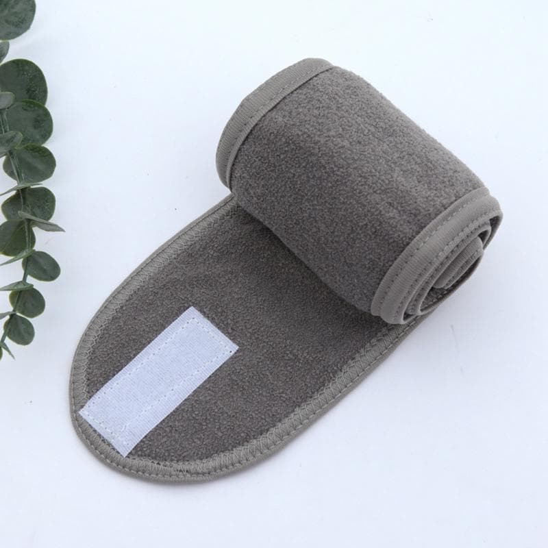 Women Head Band Adjustable SPA Facial Yoga Headband Bath Makeup Hair Band for Face Washing Soft Toweling Hair Make Up Accessorie gray