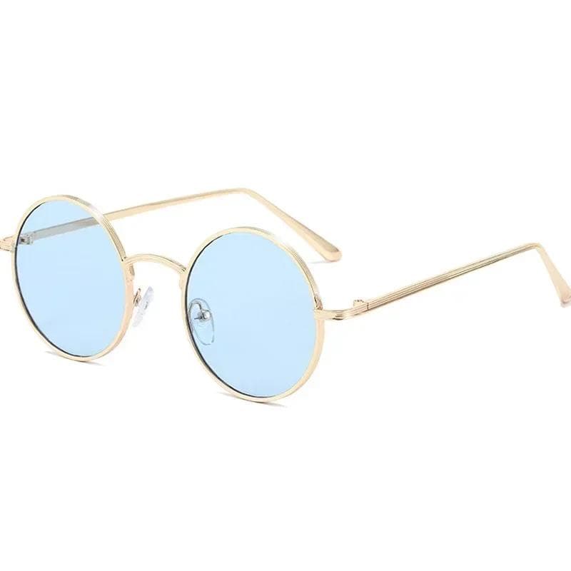 Vintage Retro Punk Sunglasses Round Metal Frame Colorful Lens Fashion Eyewear for Men Women Sun Glasses Gafas Sol Mujer