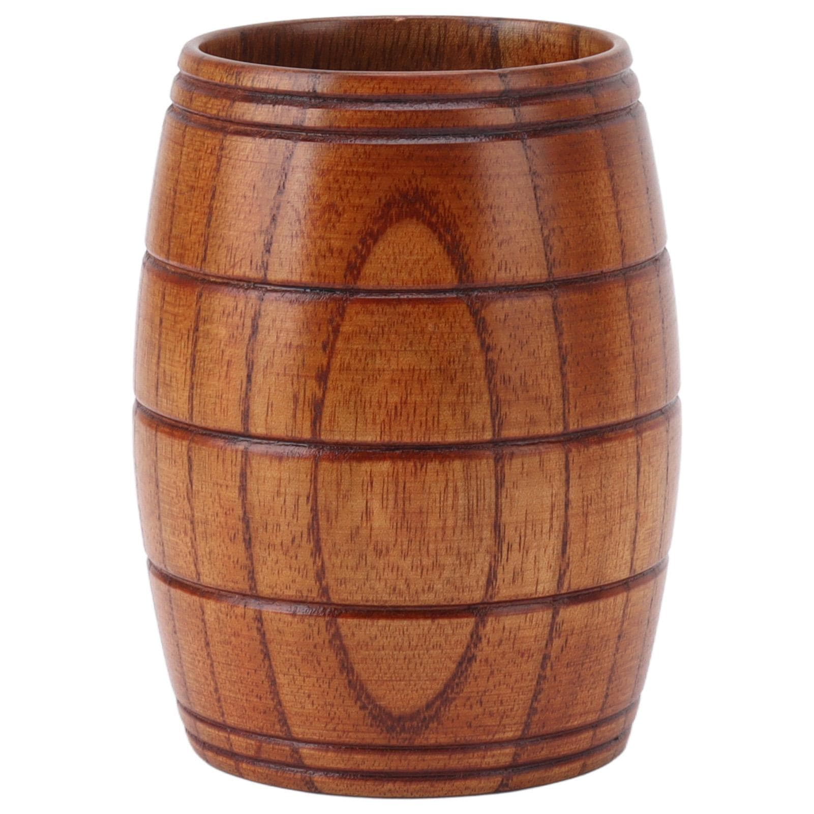 Jujube Wood Cup Wooden Cup Beer Mug Teacup for Home Restaurant Hot Drinks 190ml / 6.7oz L(for 6.5-9kg)