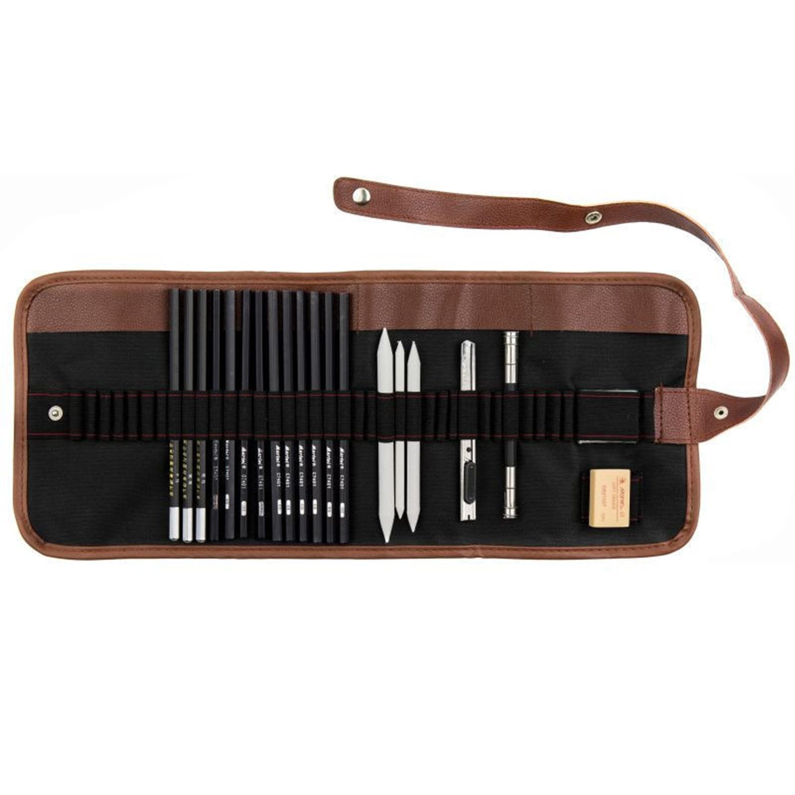 29PCS Pencil Set Drawing Sketching Charcoal Pencil Art Professional Art Supplies with Storage Pouch 29pcs