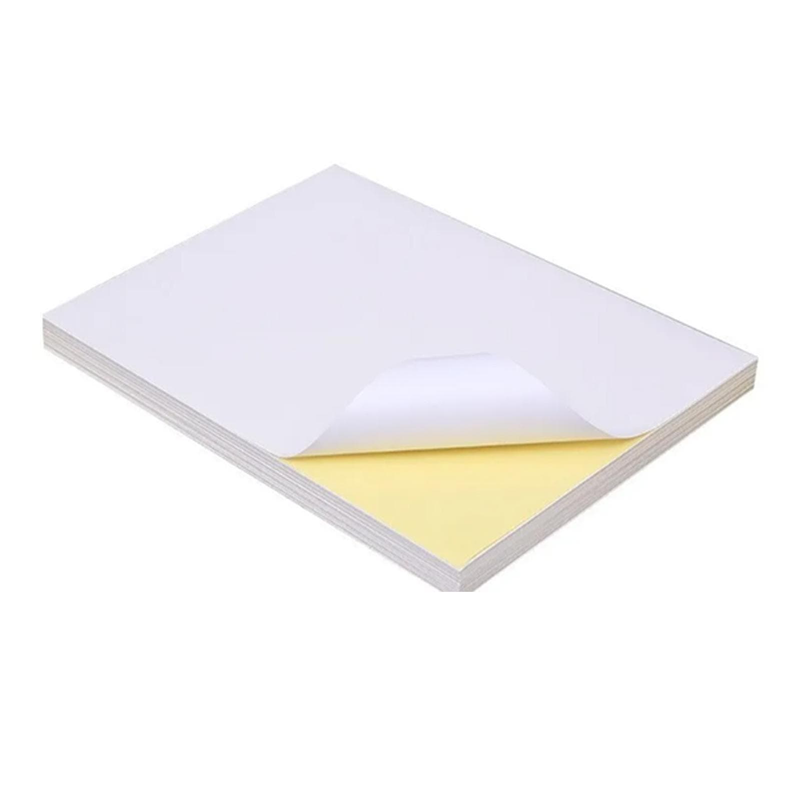 100Pcs Label Sticker Paper A4 Size Glossy Matte White Hassle Free Label Printing Paper for Laser