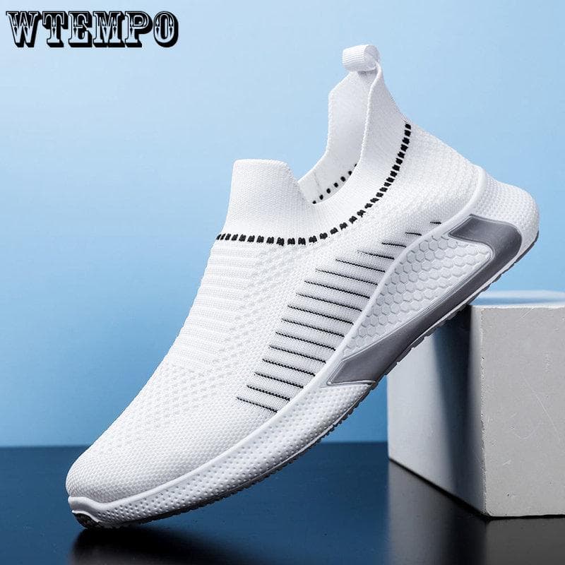 Men's Shoes Summer Breathable Mesh Sneakers Men Running Casual Sports Shoes Hollow White Shoes Tenis Masculino Sapatos 45 white