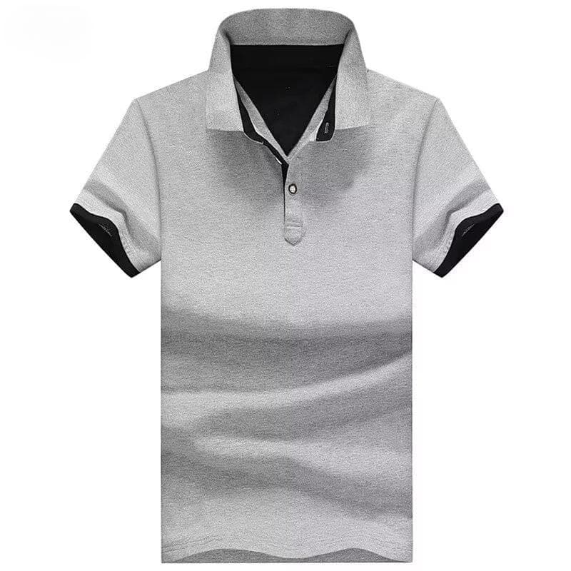 Summer Men's Thin Short-sleeved Polo Shirt Men's Korean Style Slim Stand-up Collar T-shirt Men's Solid Color Top 3XL