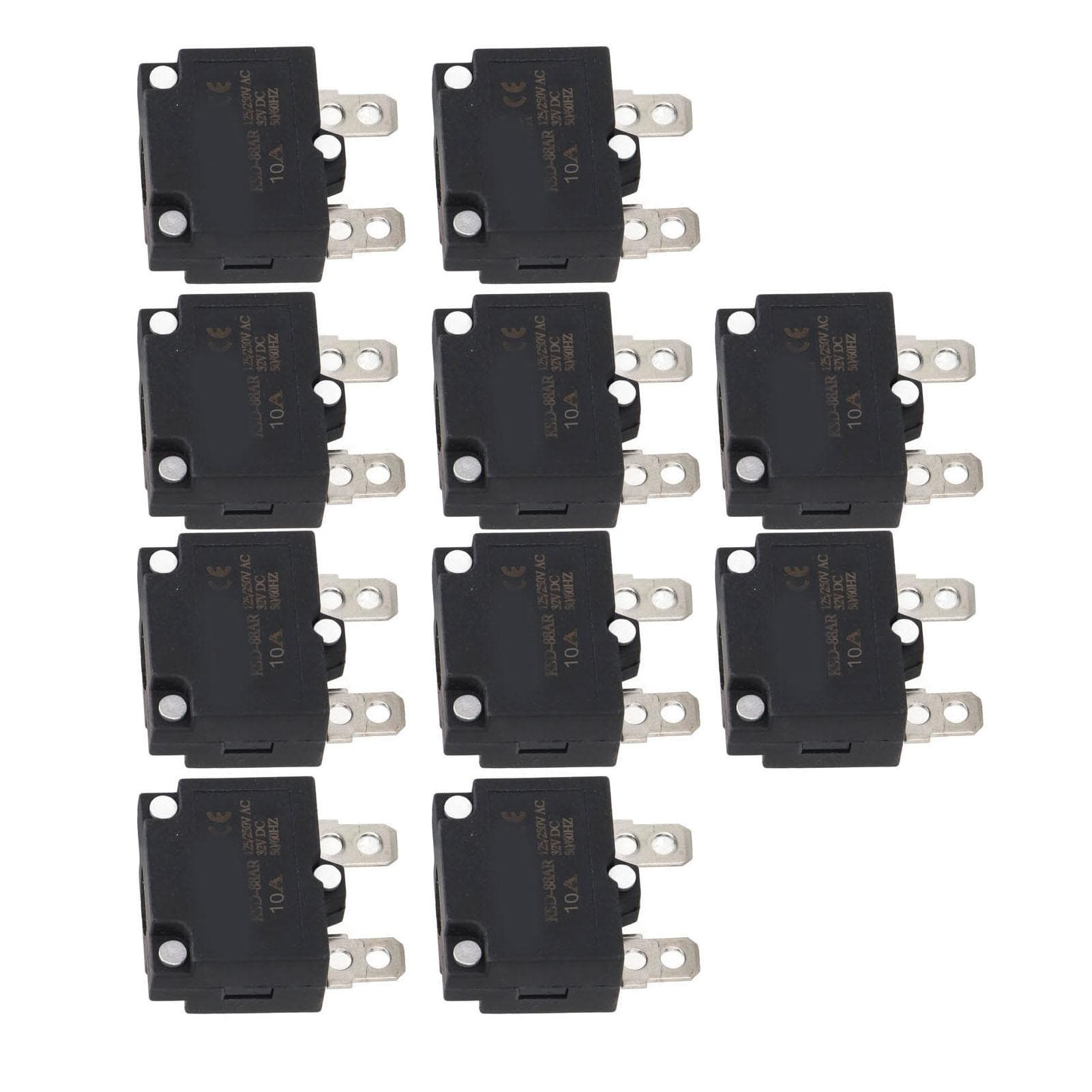 10Pcs Auto Reset Overload Protector Fuse Circuit Breaker for Children Ride On Car Accessories AC125