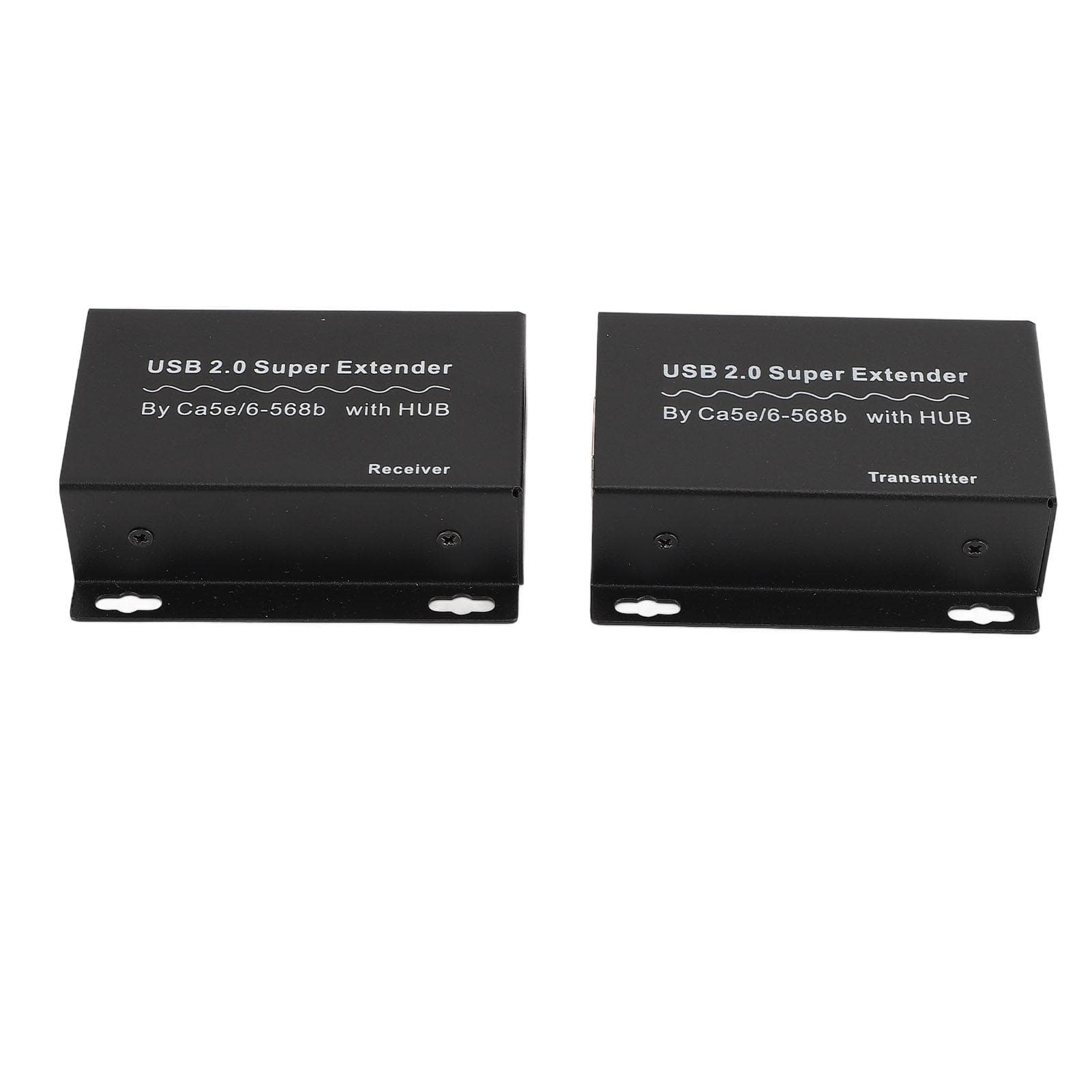 Over Ethernet USB RJ45 Extender 393.7ft 480Mbps 4 USB2.0 Hub Transmitter Receiver Over Ethernet EU Plug