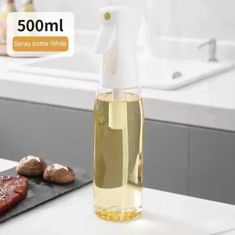 1Pc 200/300/500 ML Oil Spray Pot Kitchen Household Edible Olive Oil Spray Bottle Atomized Misty Oil Tank Air Fryer Spray Bottle White 500ML