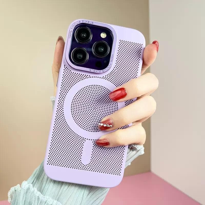 Magnetic Suction Suitable for Apple 16proMax Mobile Phone Case Anti-fall IPhone 15 Cooling Net Protective Case 14 iPhone11pro
