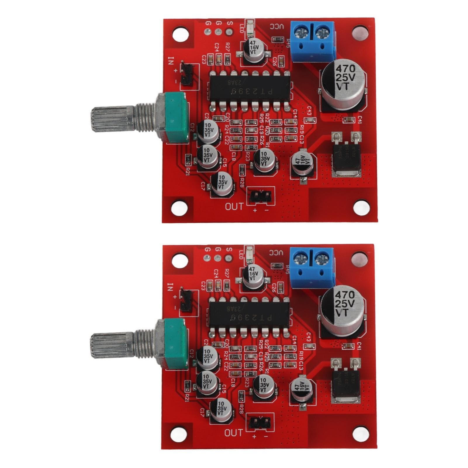 2Pcs Microphone Reverb Board Without Preamplifier Amplifier Funtion DC6?15V Reverberation Board
