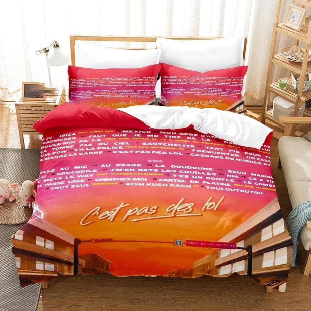 3D Print JuL Rapper Bedding Set Double Twin King Duvet Cover Comforter Pillowcase Boys Girls Adults Bedroom 135X200cm-2pcs