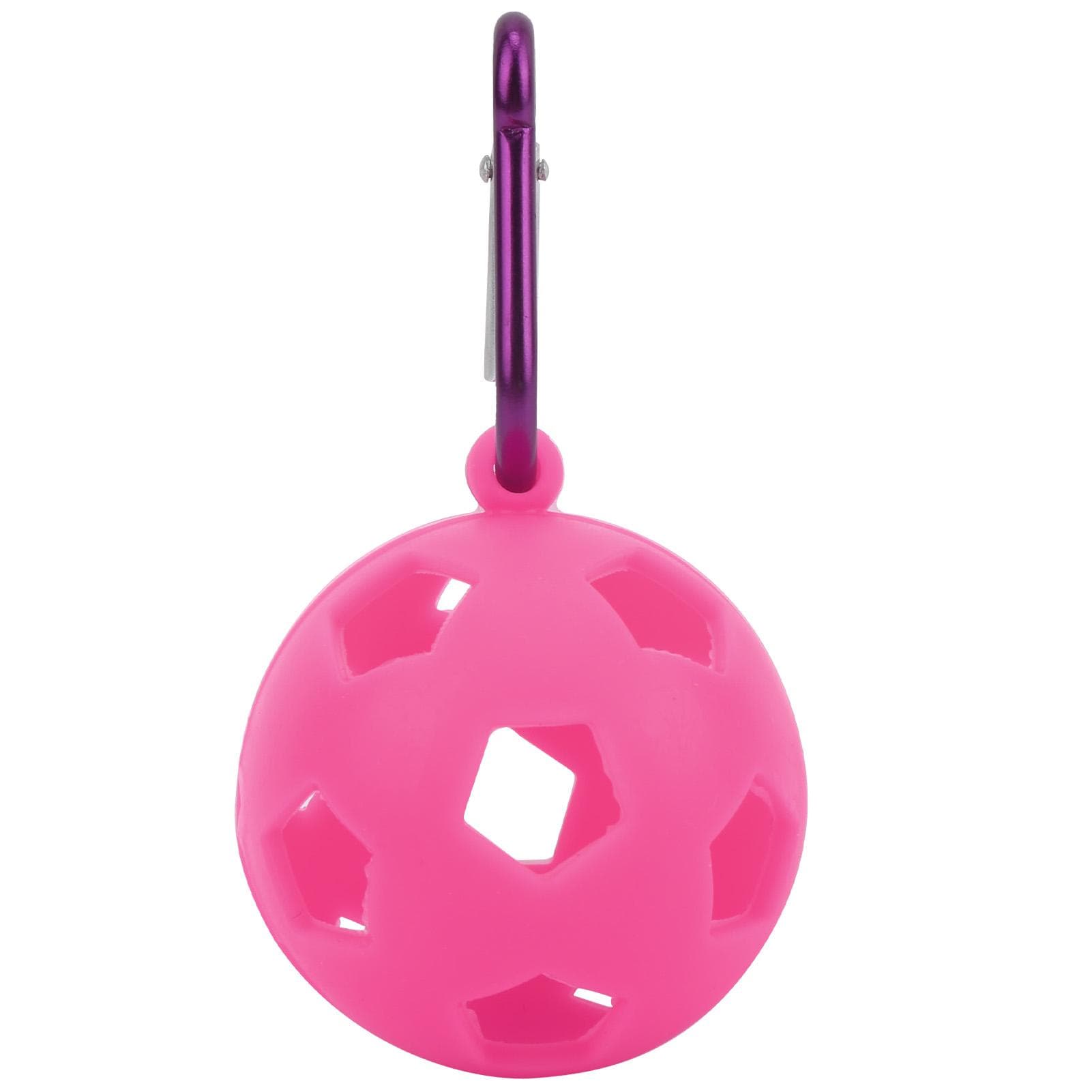 Golf Ball Protective Cover Silicone Sleeve Holder with Keychain Golf Training AccessoryRose Red