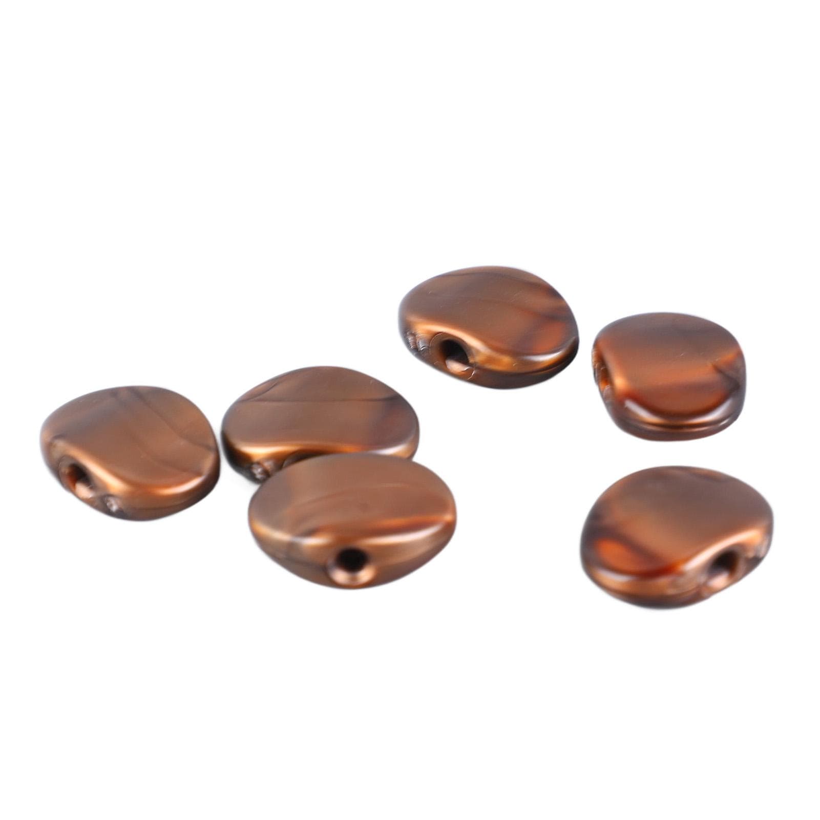 6Pcs Folk Guitar String Button Handle Knob Head Cap Tuner Tuning Peg Buttons Parts White coffee