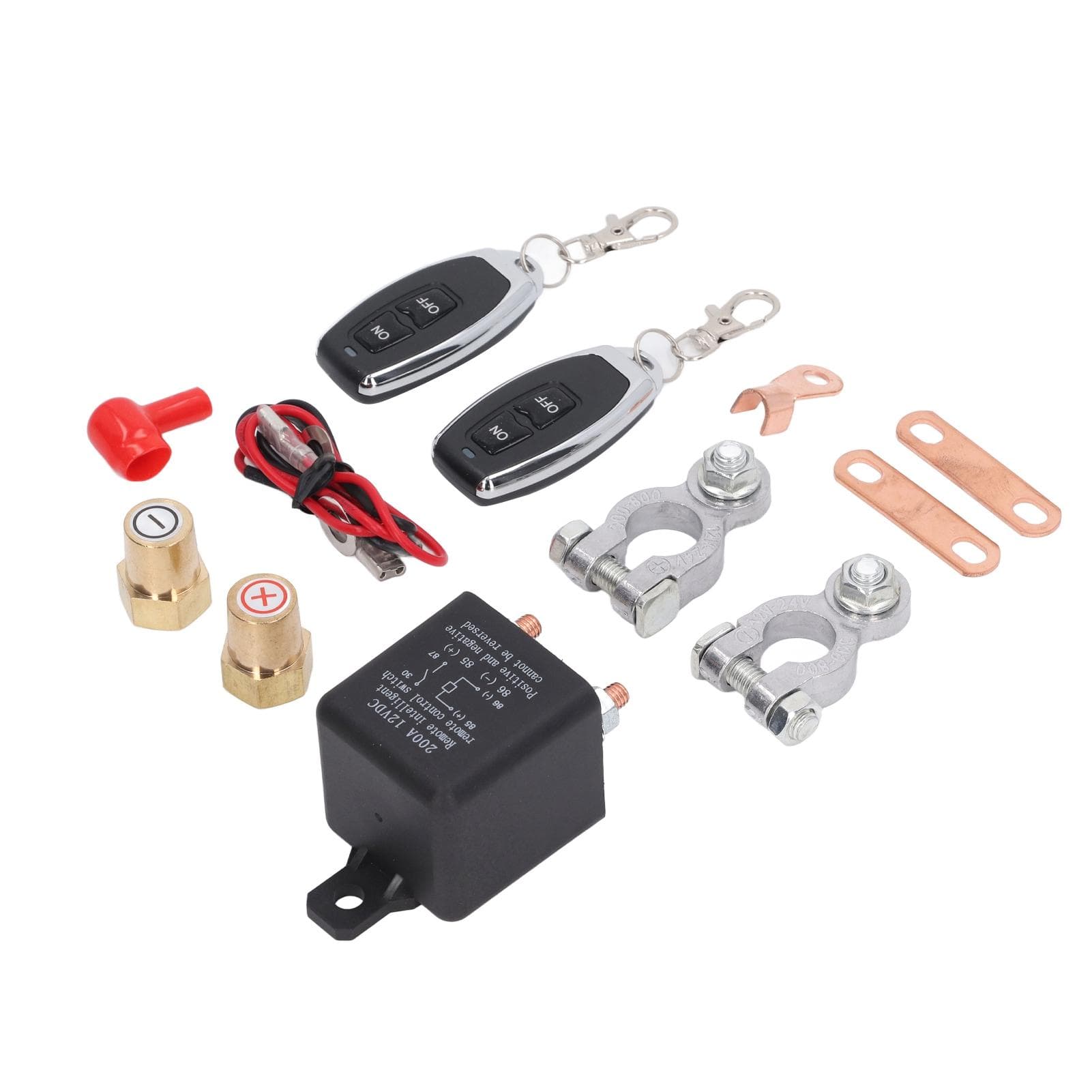Car Battery Disconnect Switch Power Cut Off Kill Switch with Remote Control for Automotive