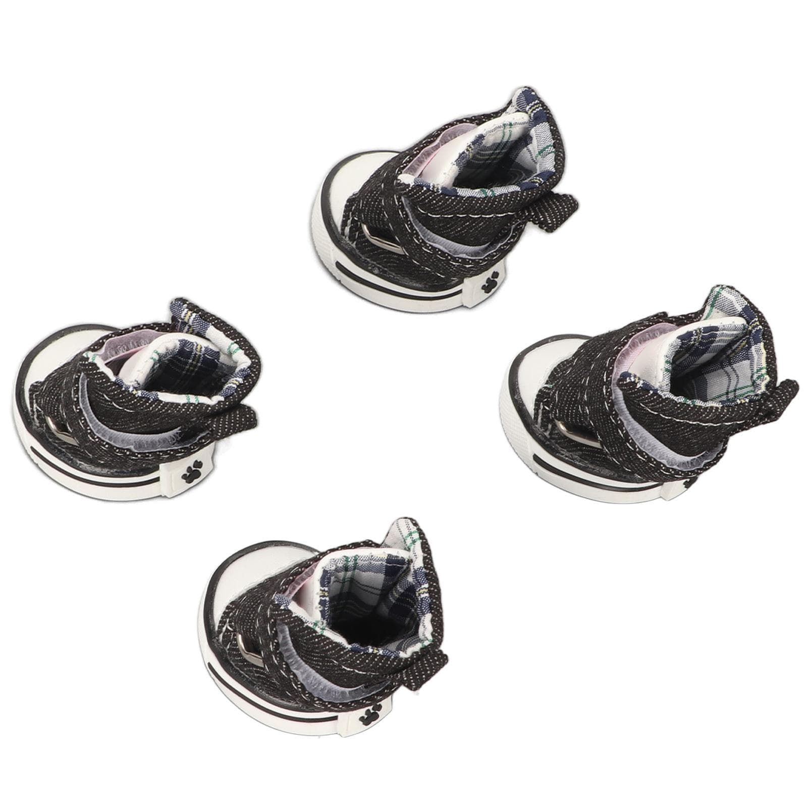 4pcs Canvas Puppy Shoes Fashion Cute All Seasons Breathable Slip Resistance Pet Sport Shoes for Number 1