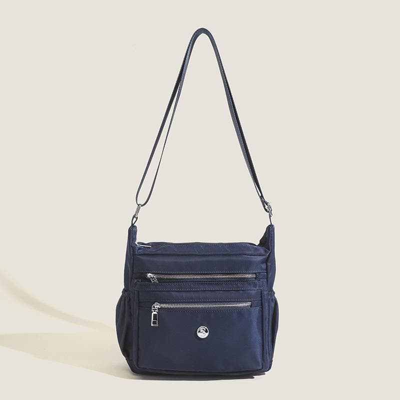 Waterproof, Multi-layered, Simple, Lightweight, Multi-functional Mom Bag, Nylon Bag, Single-shoulder Crossbody Bag for Women blue