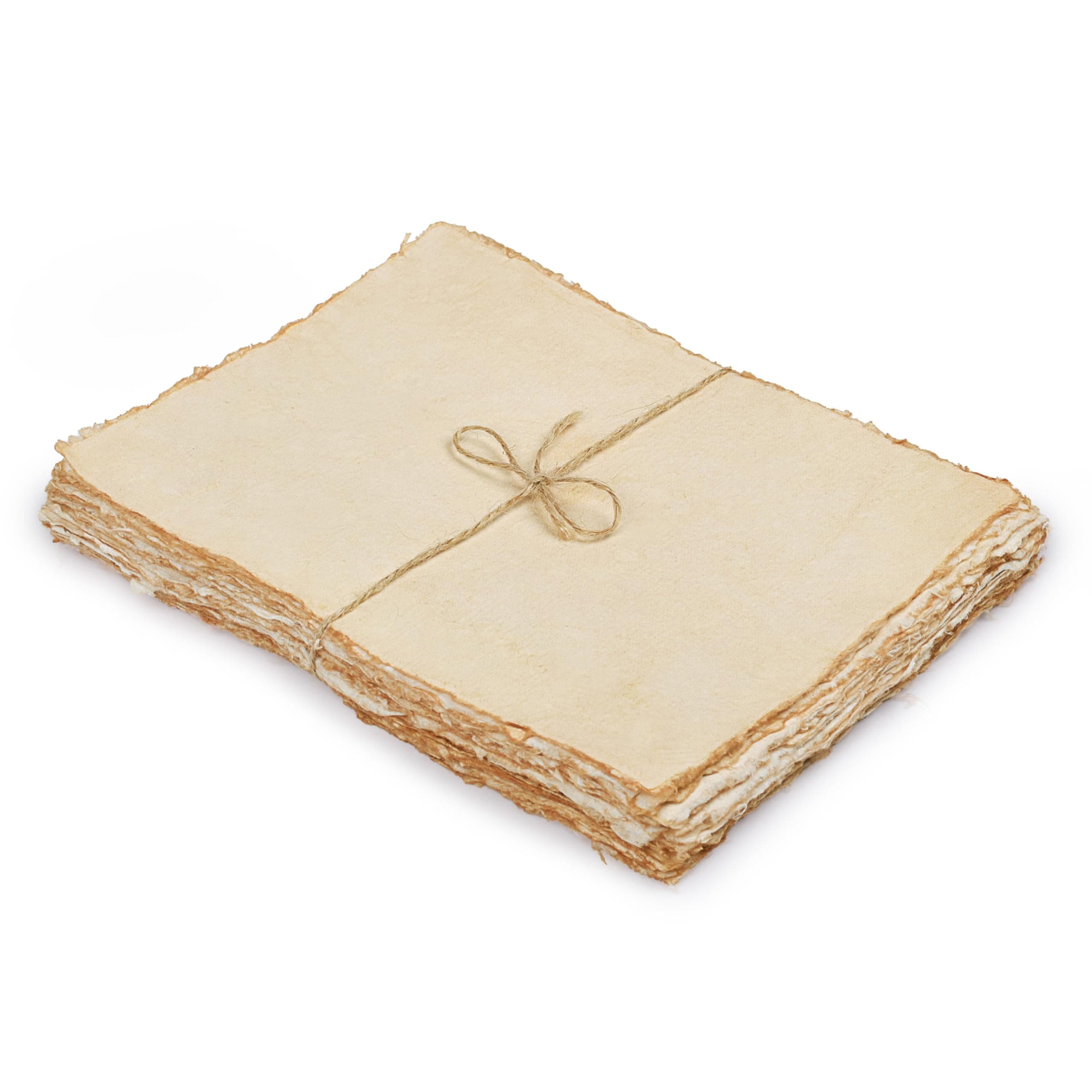 LEATHER VILLAGE Watercolor Paper - 8 x 6 inches, 50 sheets - Mixed Media Watercolor Paper - 150 GSM Heavyweight Deckel Edge Virgin Cotton Handmade Pap