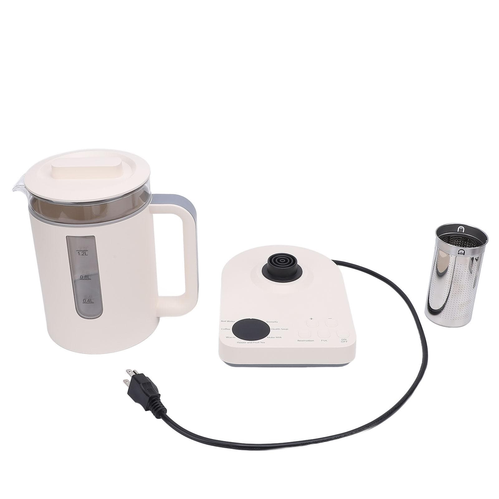 Glass Electric Kettle 1.2L Large Capacity Multifunctional Smart Health Care Hot Tea Maker EU Plug L