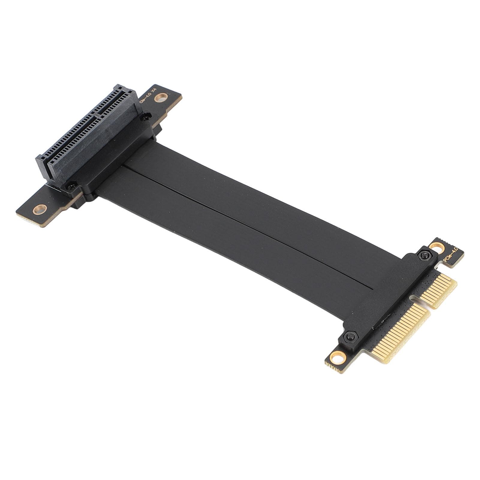 PCIE 4.0 Extension Cable 16Gbps 180 degrees Male 90 degrees Female 64PIN Copper Conductor PCIE 4.0 X4 Extension 10cm/3.9in