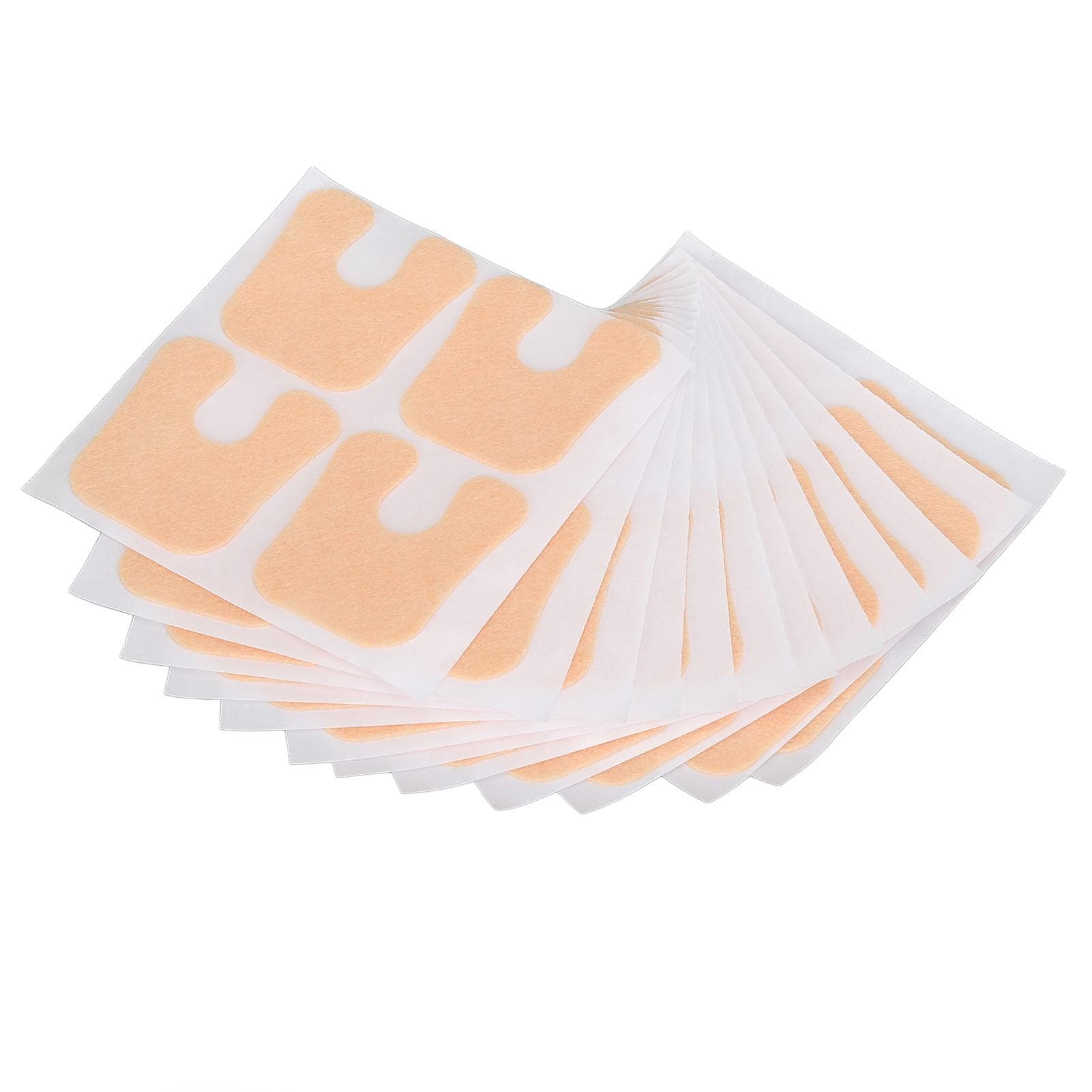 48pcs U Shaped Felt Callus Pads Prevent Rubbing Relieve Pressure Self Adhesive Callus Cushion Pads