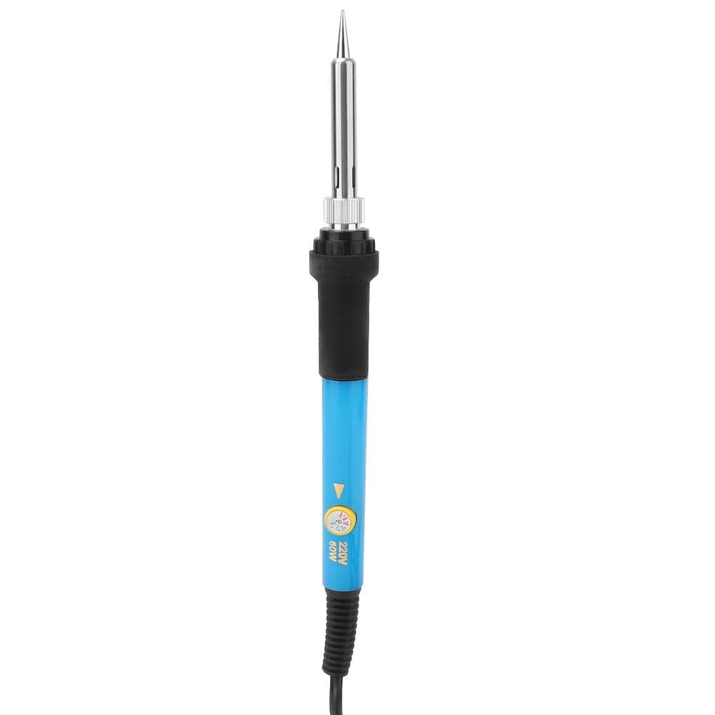 Adjustable Temperature Electric Iron Painting Tool Set with 53 Iron Tips Blue EU Plug