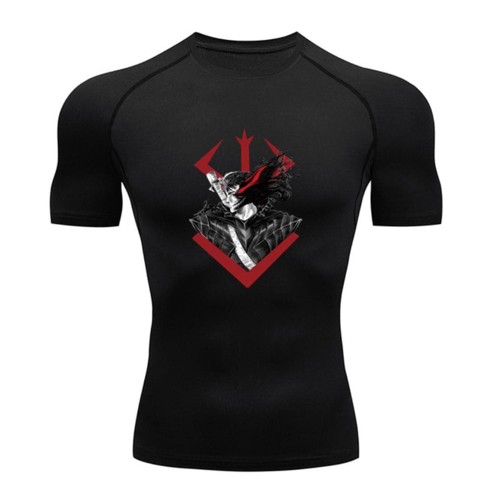 Anime Berserk Guts Men's Compression Shirt Fitness Sport Running Tight Gym TShirts Tops Tee Summer M