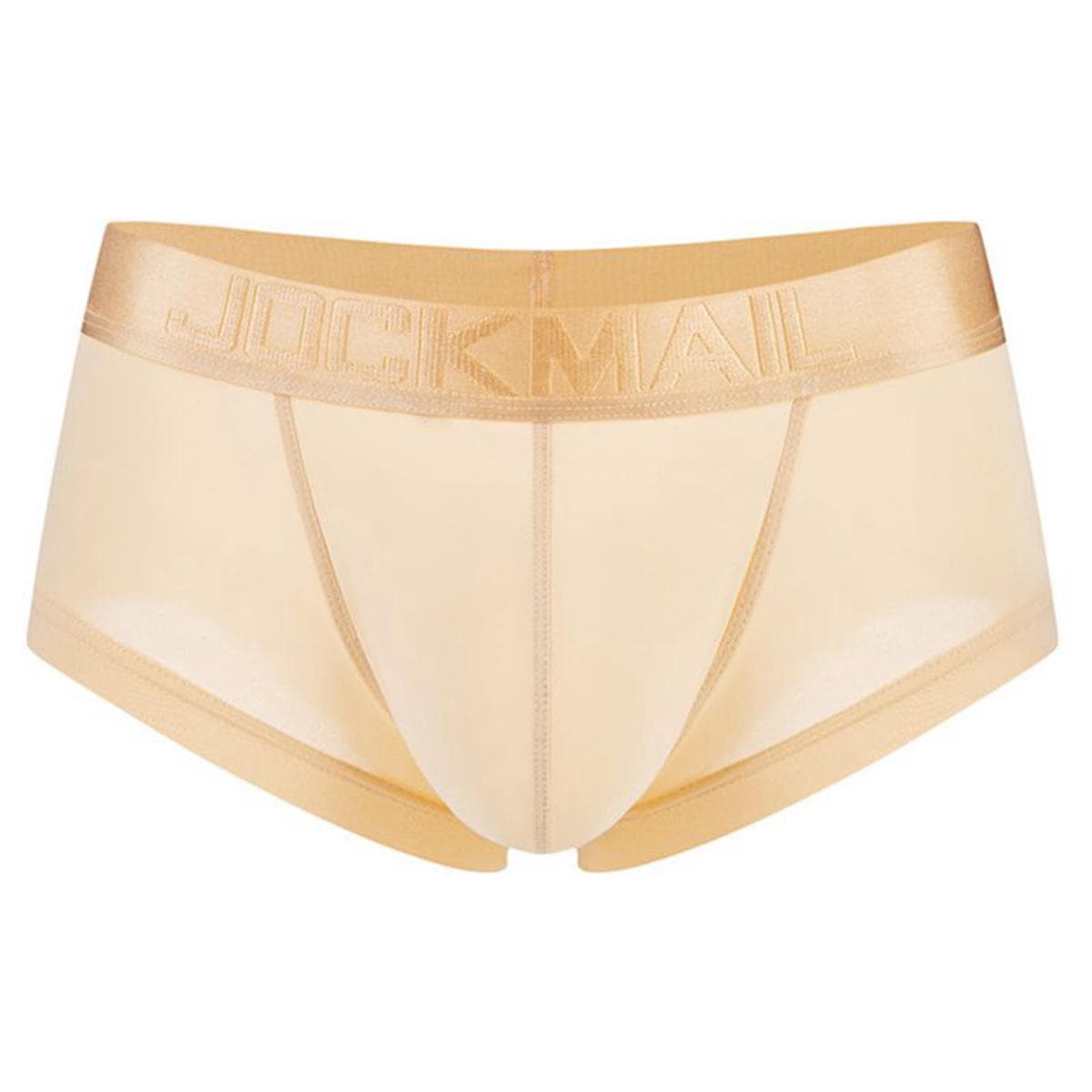 Boxer JOCKMAIL Low Waist Solid Colour Microfibre Men's Underwear Sports Breathable Trunks M gold