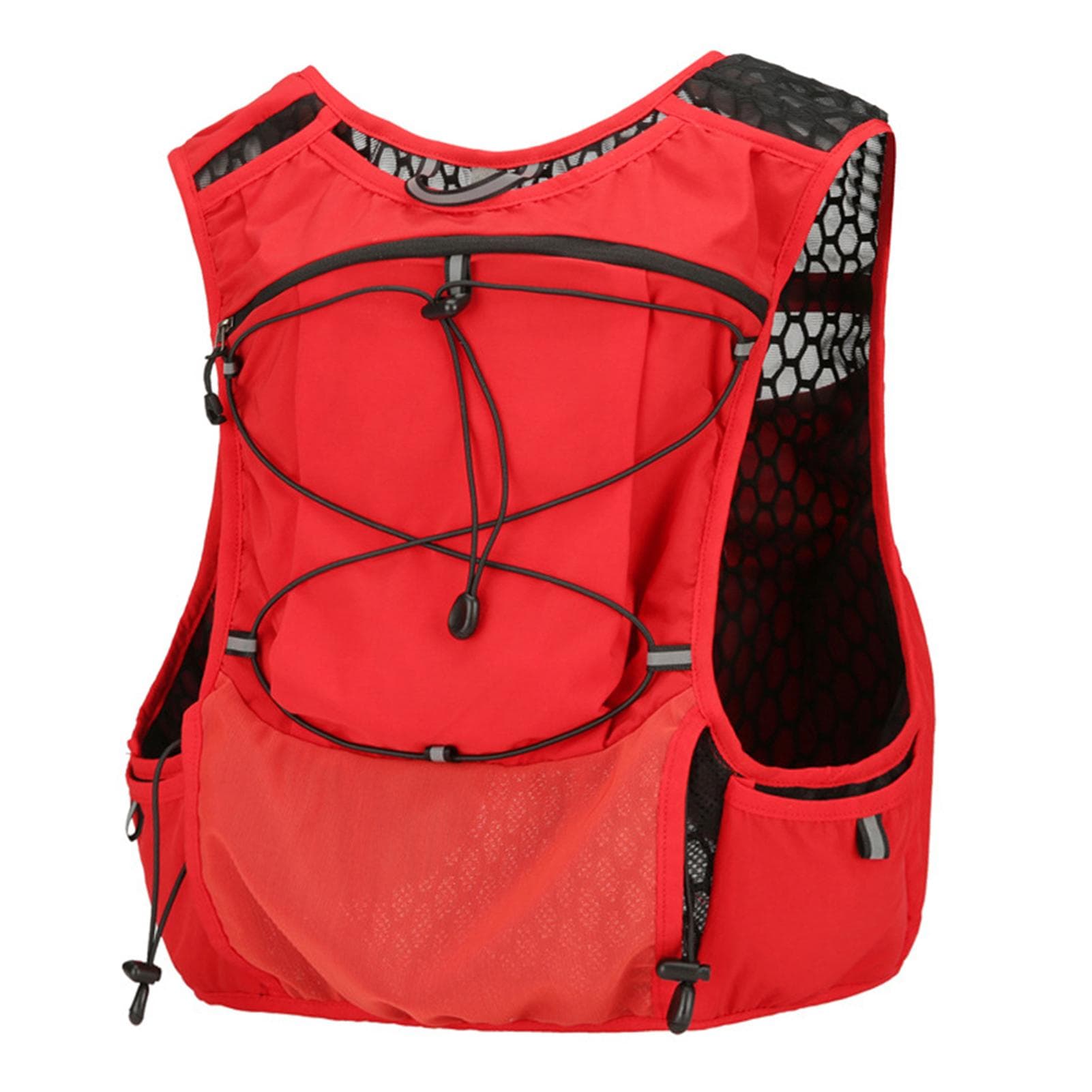 Hydration Vest Pack Breathable Hydration Backpack Large Capacity Running Backpack with 2L Water no Water Bladder red