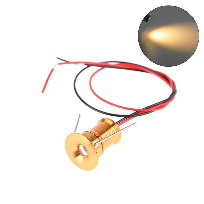 Mini Led Spotlight 12V Dimmable 15Mm Cutout Recessed Downlight Ceiling Lamp Showcase Display Lighting Small Spot Light Gold Warm white