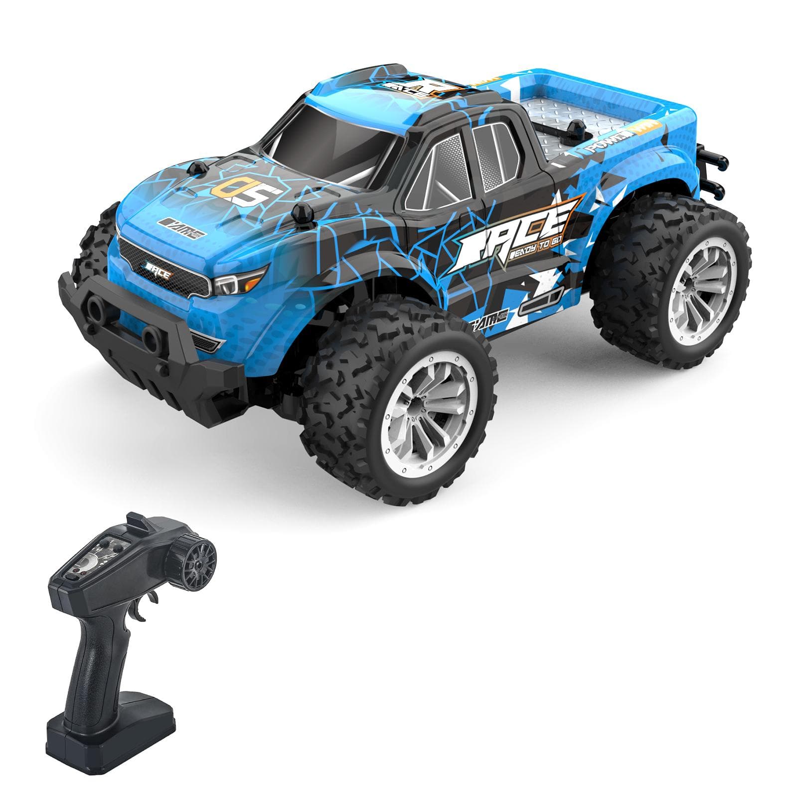 Remote Control Car 2.4GHz All Terrain Remote Control Truck Off Road Car 4WD Vehicle Gifts for Kids 1 battery