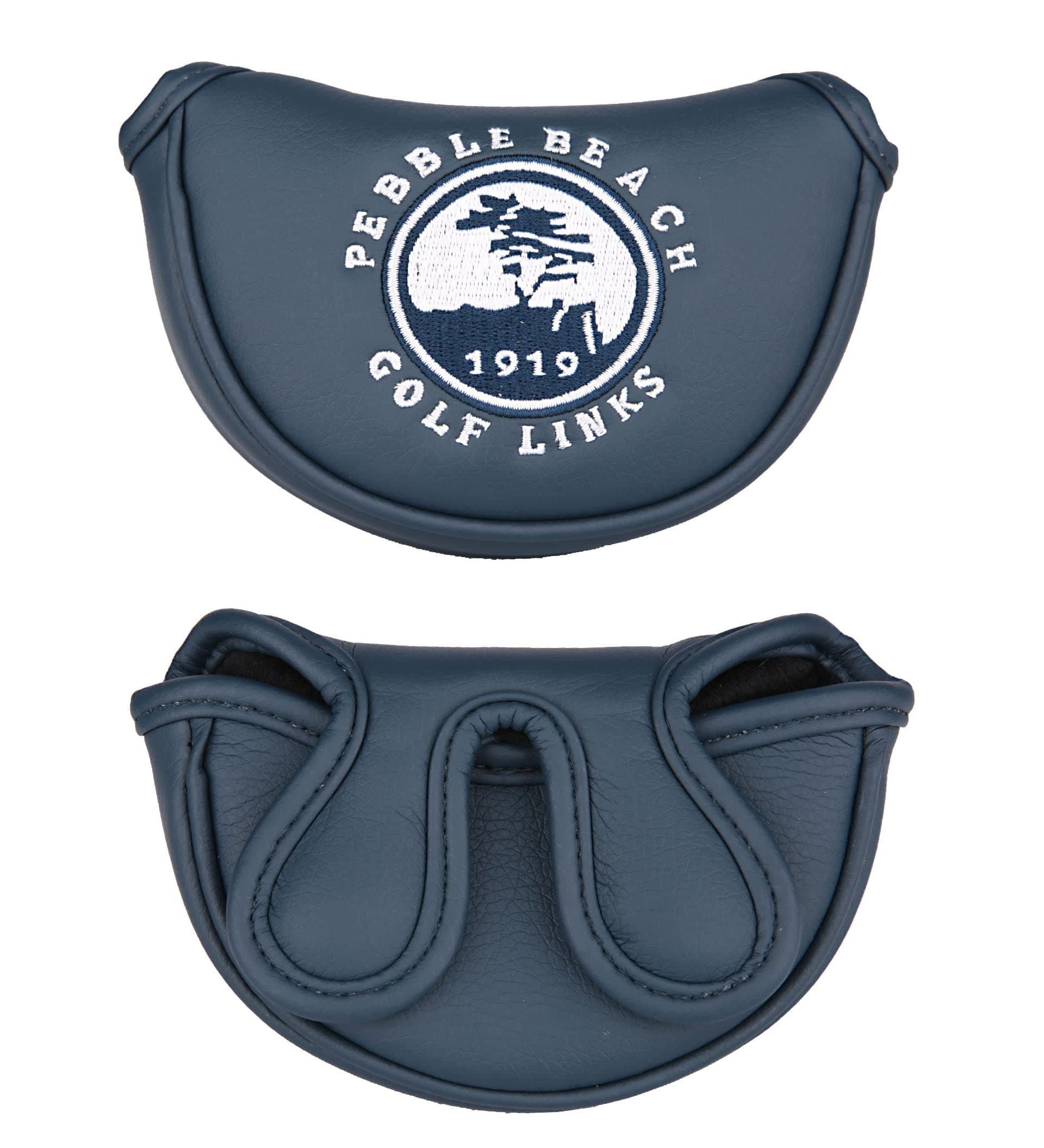 Golf Head Cover Putter Cover Magnetic Type Compatible with Odyssey Red Compact Compatible with Center Shaft American Thorn Tree (Navy Blue)