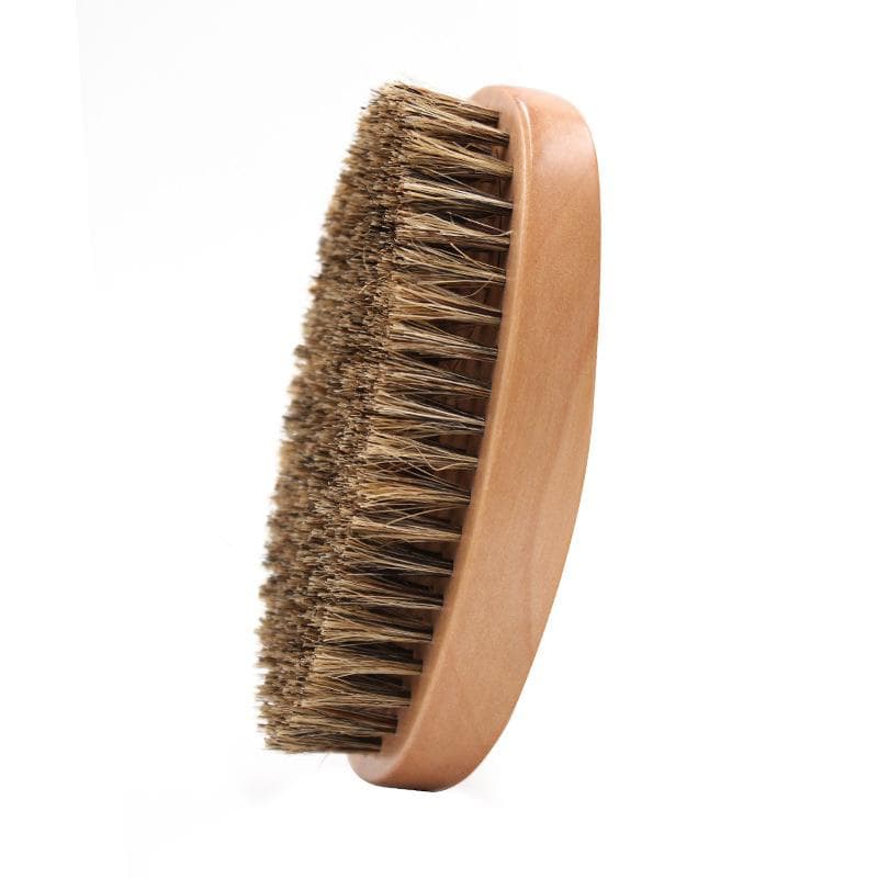Bristle Brush Solid Wood Men's Beard Personality Styling Cleaning Tool Beard Comb Beard Brush