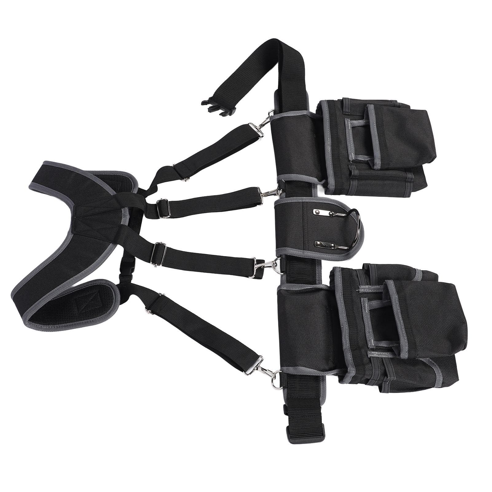 Electrician Tool Belt 12 Pockets 1680D Polyester Nylon Tool Belt with Strap for Framers